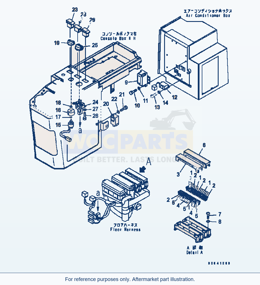 Komatsu WA320-5 Floor (Electrical Parts) (#B10229-) parts diagram
