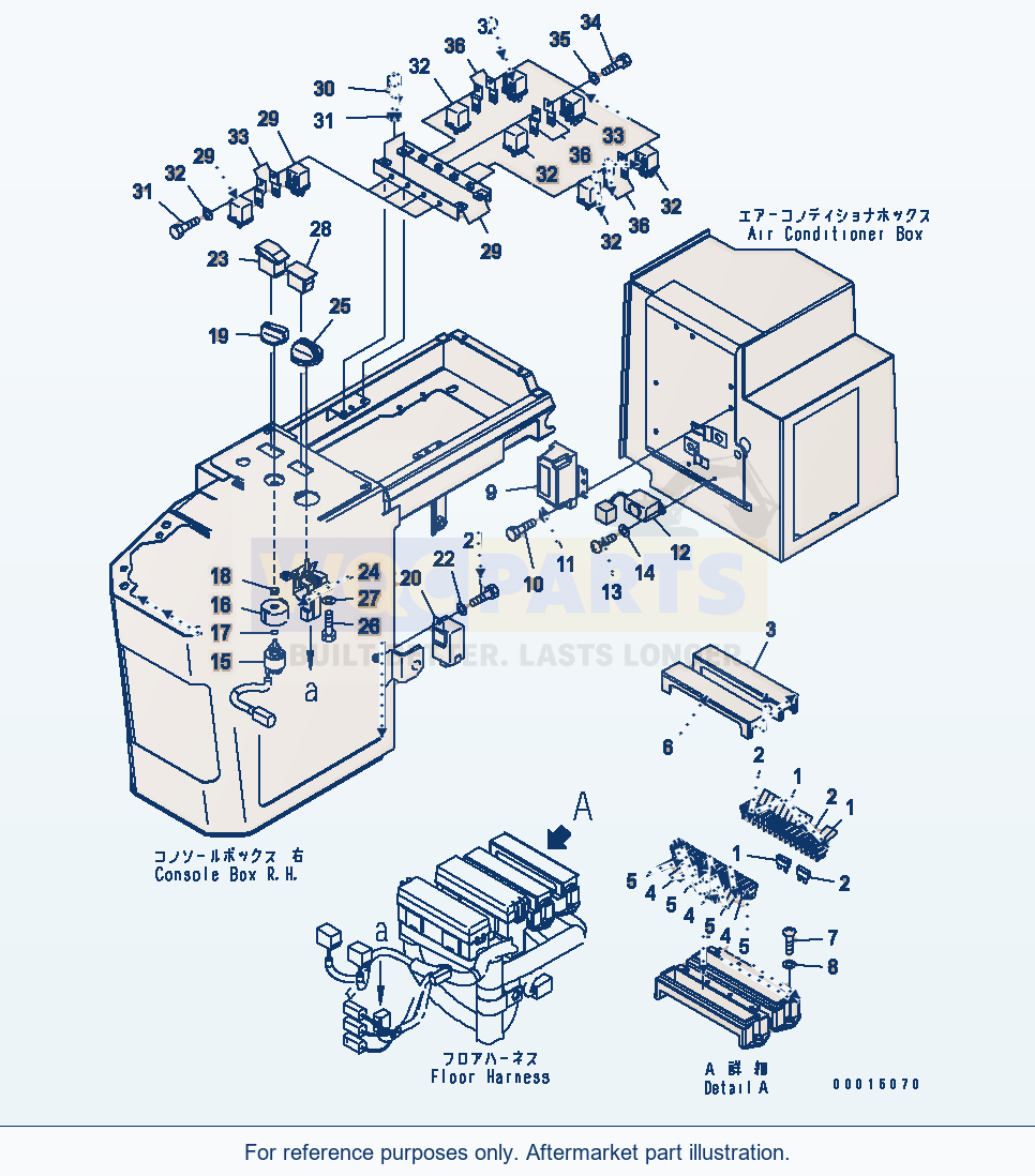 Komatsu WA320-5 Floor (Electrical Parts) (For Except Japan) parts diagram