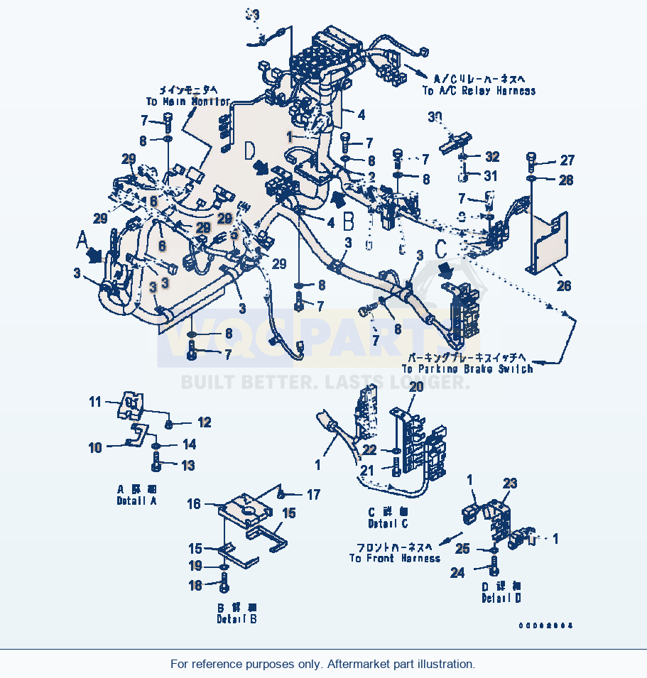 Komatsu WA320-5 Floor (Floor Harness) (Main Harness) (#B10229-) parts diagram