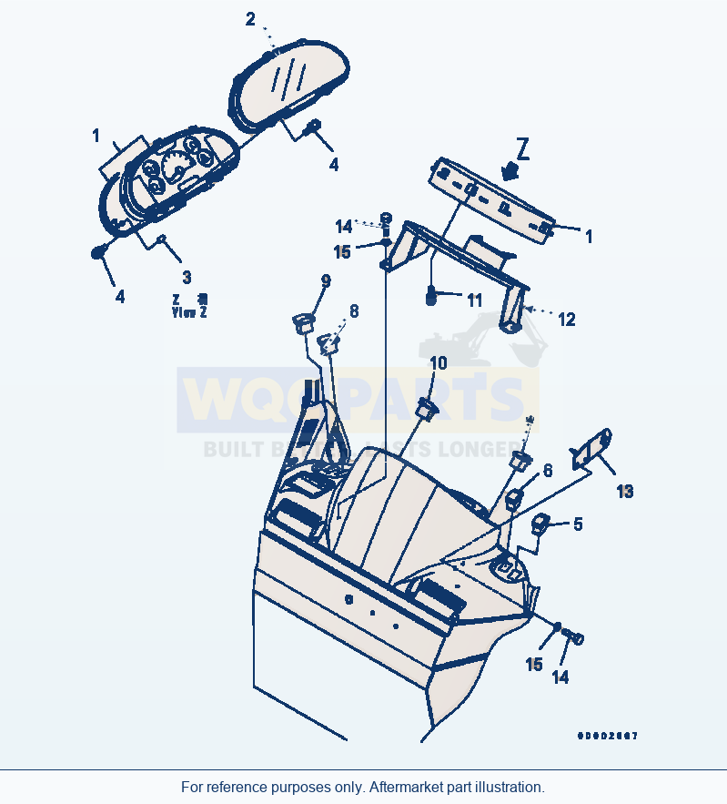 Komatsu WA320-5 Floor (Main Monitor) (#B10001-B10228) parts diagram