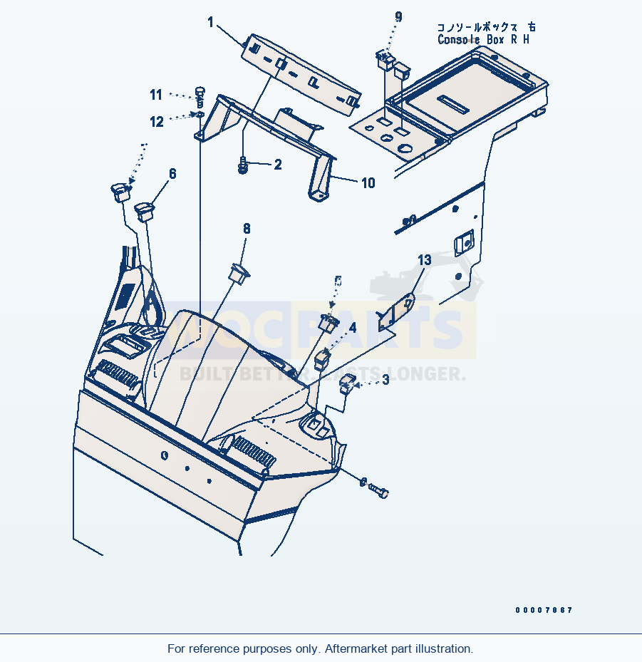 Komatsu WA320-5 Floor (Main Monitor) parts diagram