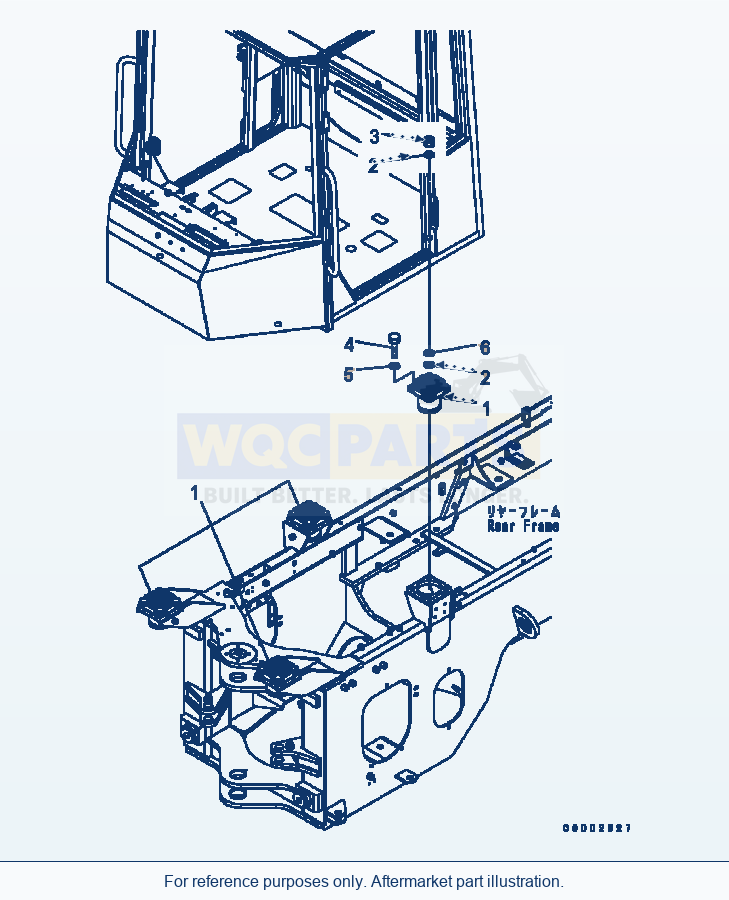 Komatsu WA320-5 Floor Support Serial B10001-UP parts diagram