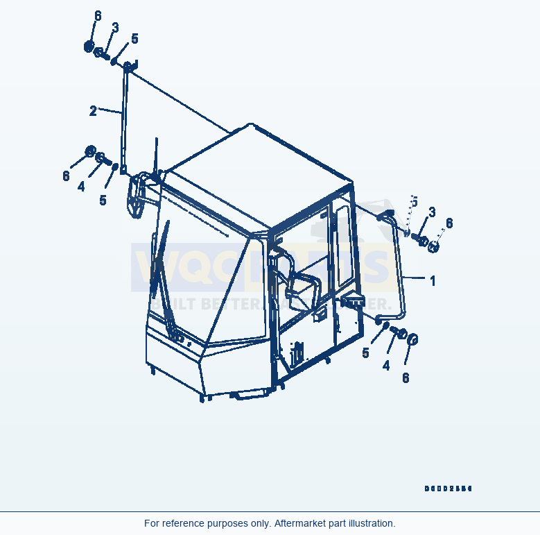 Komatsu WA320-5 Hand Rail Serial B10001-UP parts diagram