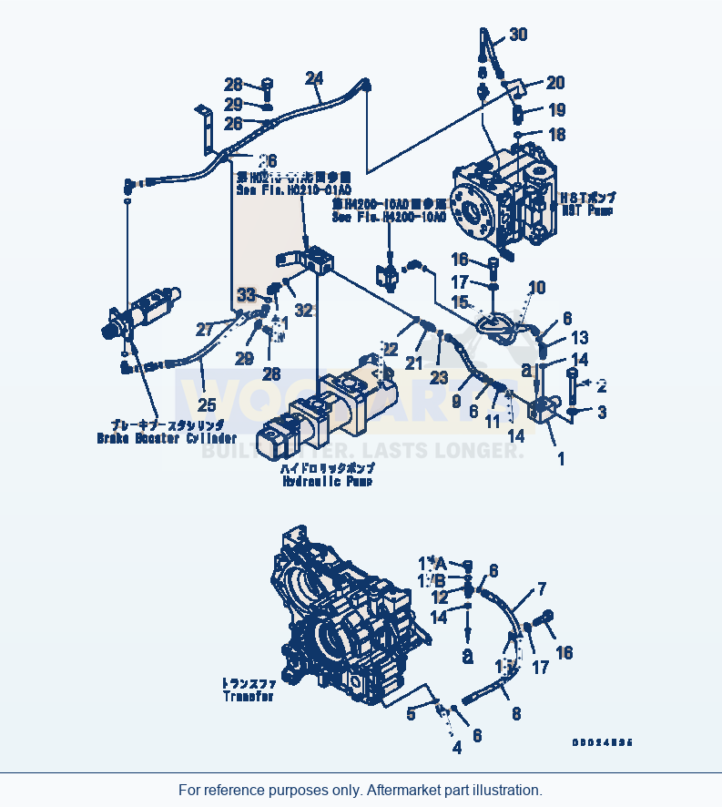 Komatsu WA320-5 Inching Control Serial B10001-UP parts diagram