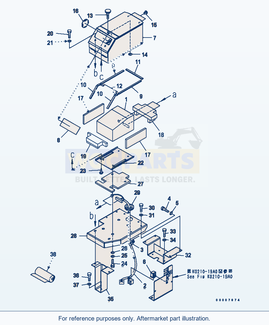 Komatsu WA320-5 Load Meter Printer parts diagram