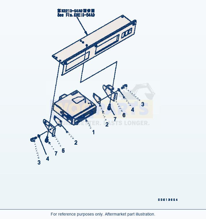 Komatsu WA320-5 Radio (Am, Fm) (Cassete) parts diagram