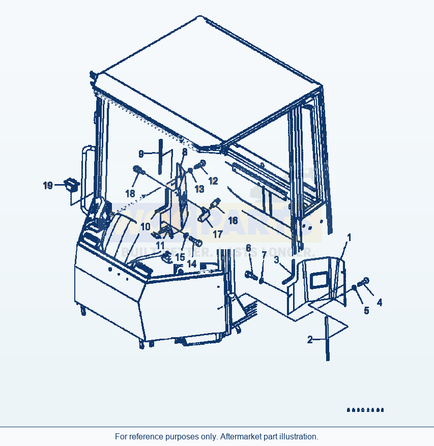 Komatsu WA320-5 Rops Cab (Cover) Serial B10001-UP parts diagram