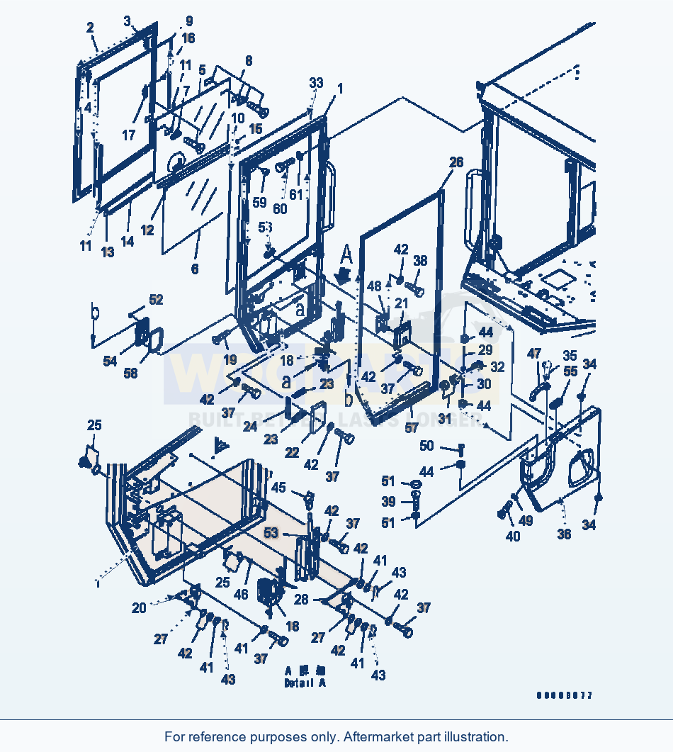 Komatsu WA320-5 Rops Cab (Door R.H.) (#B10146-) parts diagram