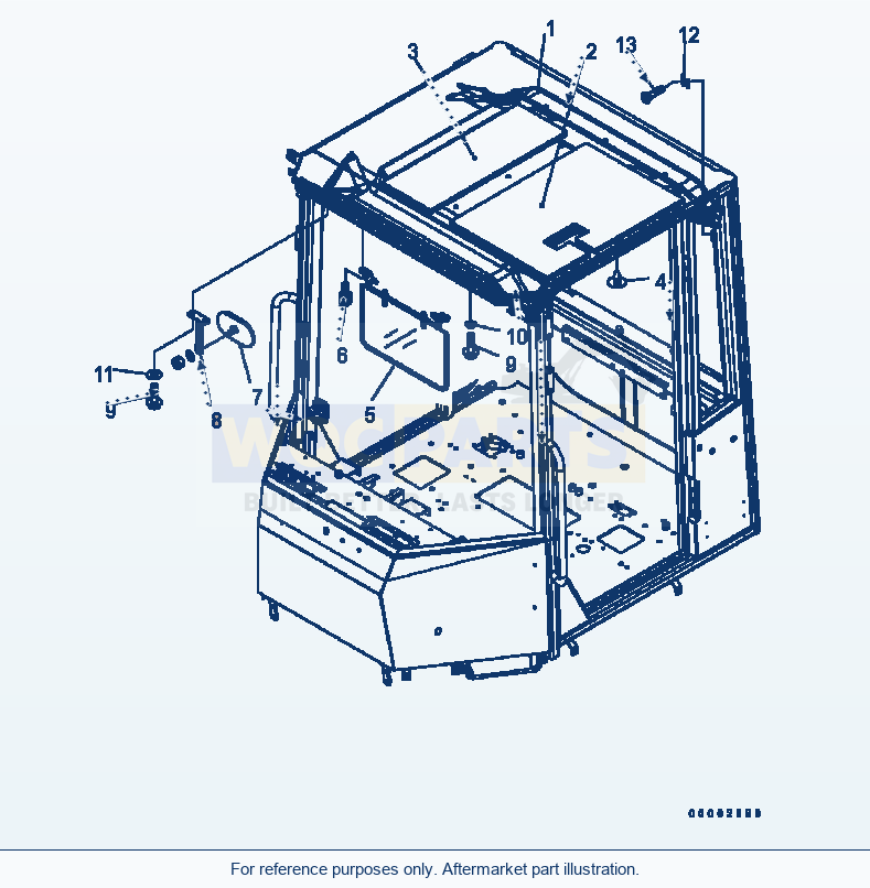 Komatsu WA320-5 Rops Cab (Roof Pad) (#B10001-B010016) parts diagram