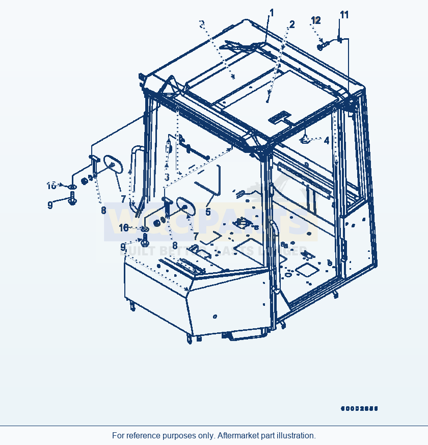 Komatsu WA320-5 Rops Cab (Roof Pad) (#B10017-) parts diagram