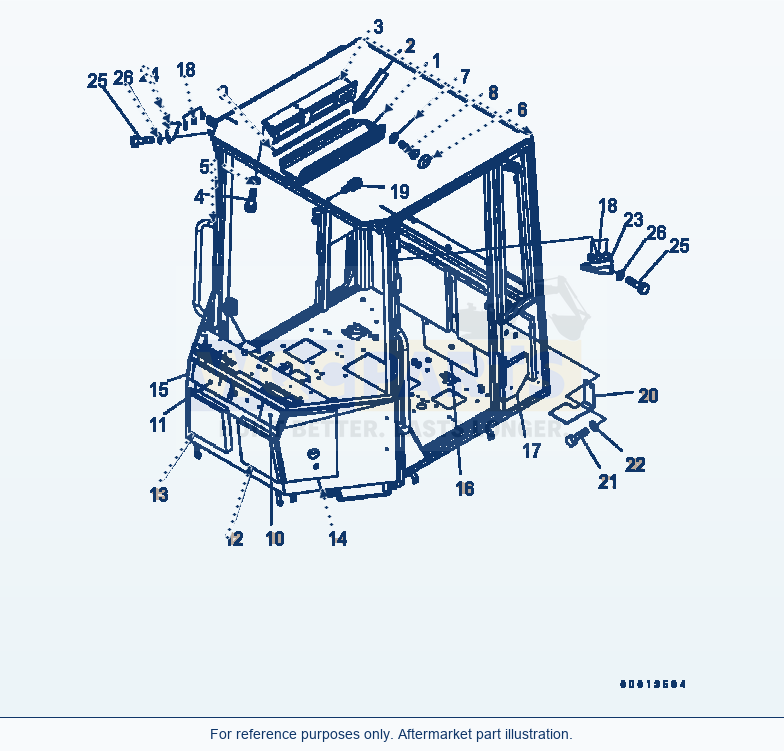 Komatsu WA320-5 Rops Cab (Sheet, Cover) Serial B10001-UP parts diagram