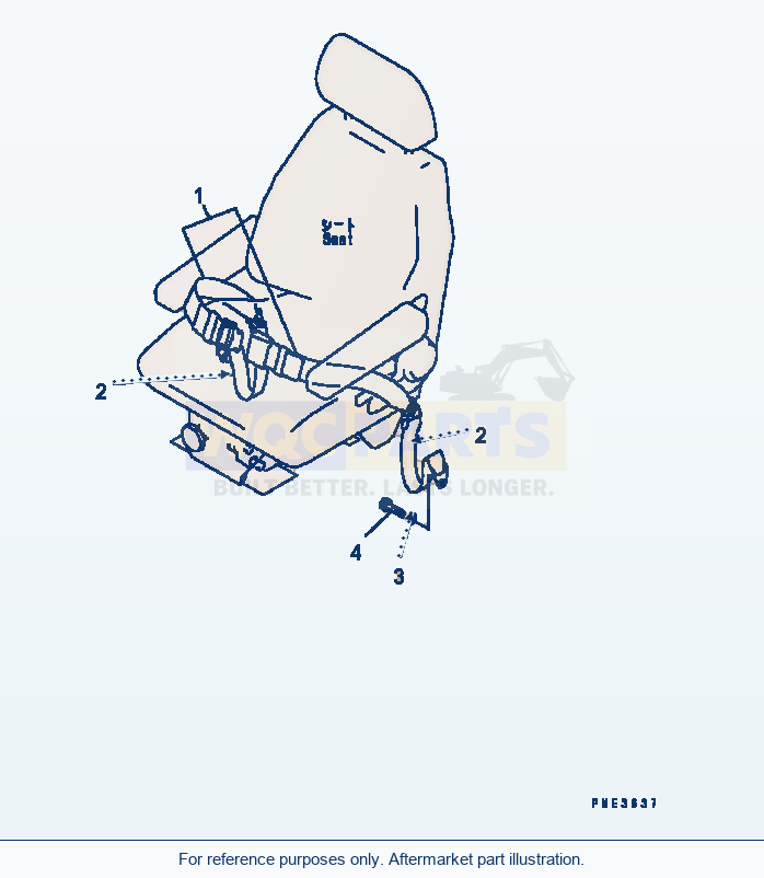 Komatsu WA320-5 Seat Belt (78 mm) parts diagram