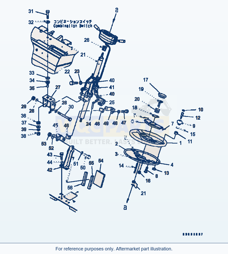 Komatsu WA320-5 Steering Wheel (Column And Orbitrol) (#B10209-) parts diagram