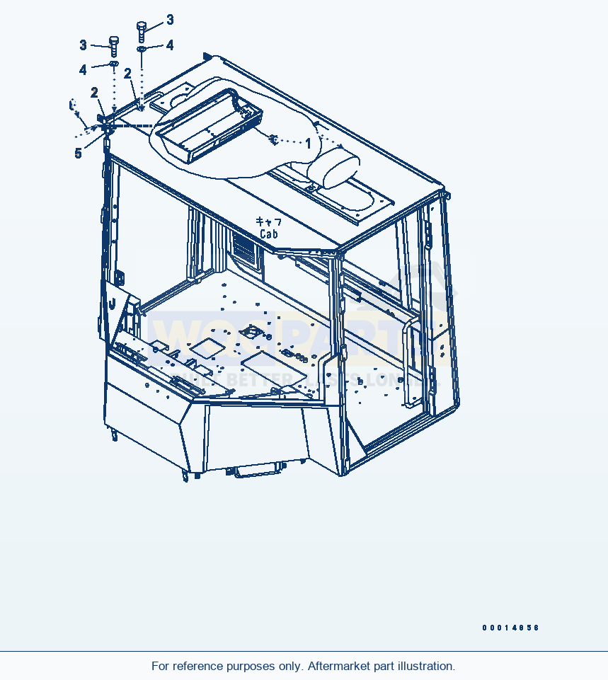 Komatsu WA320-5 Warning Lamp Switch (Xenon Spec.) parts diagram