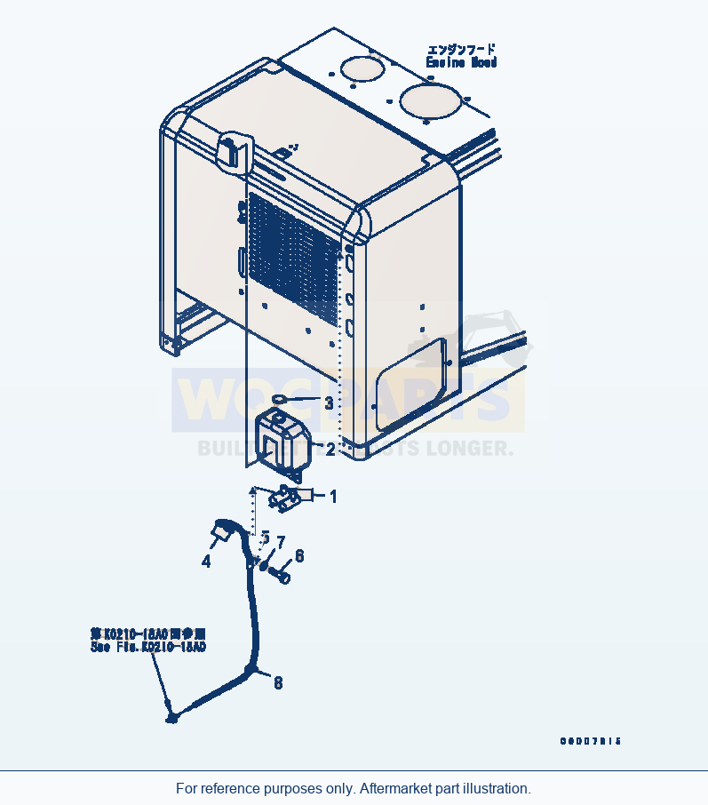 Komatsu WA320-5 Window Washer Serial B10001-UP parts diagram