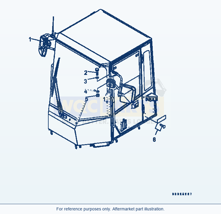 Komatsu WA320-5 Working Lamp And Place parts diagram