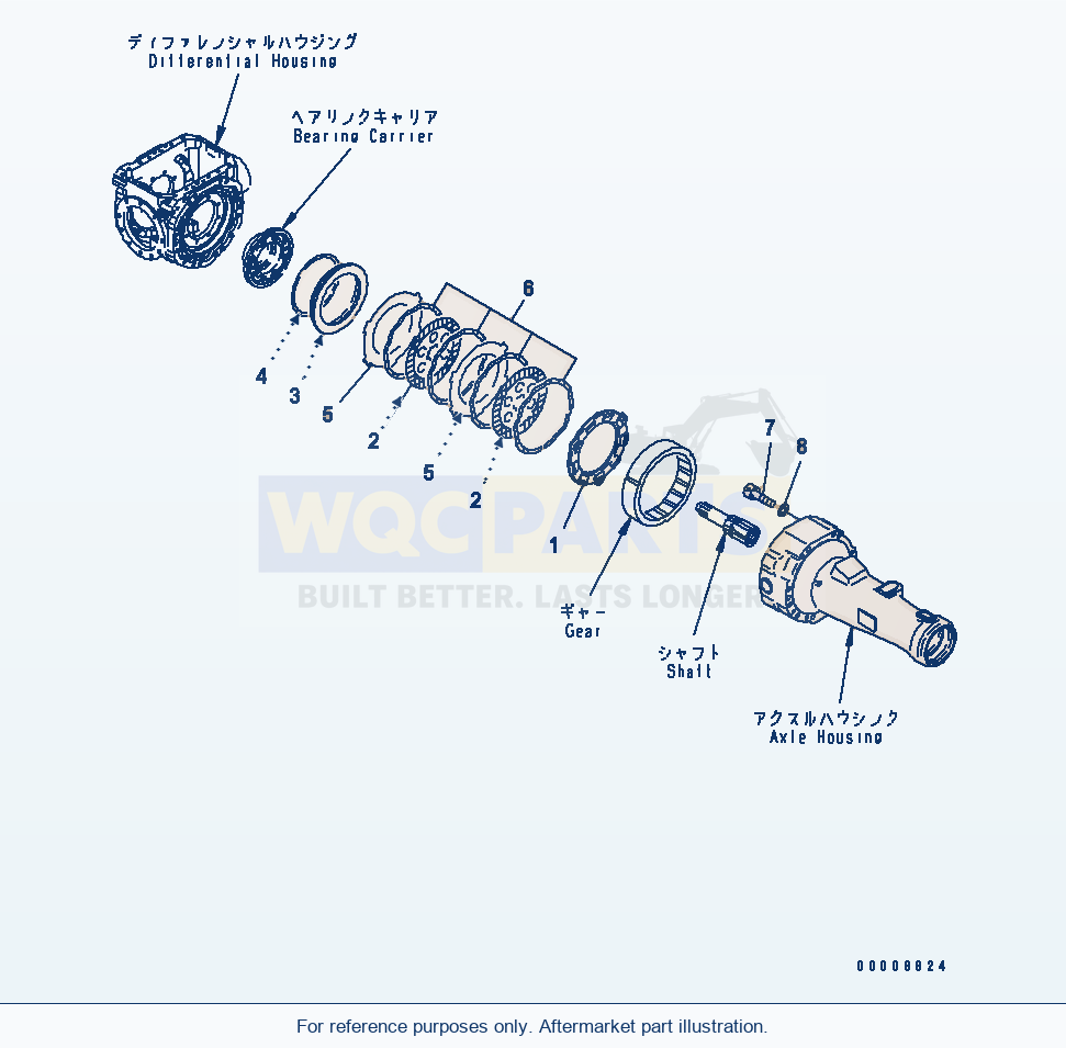 Komatsu WA320-5 Rear Axle (Blake) parts diagram