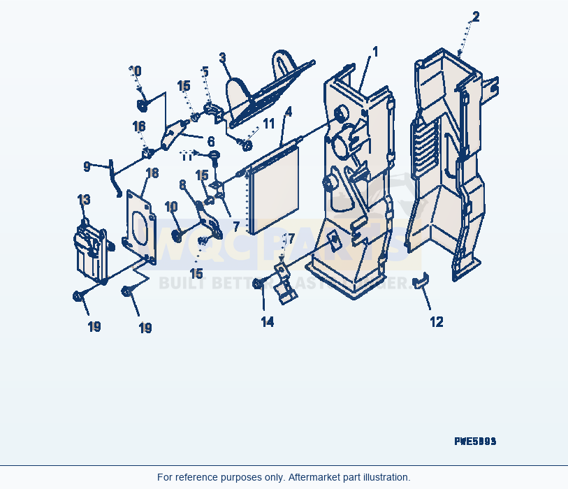 Komatsu WA320-5 Air Duct (Inner Parts) Serial B10001-UP parts diagram