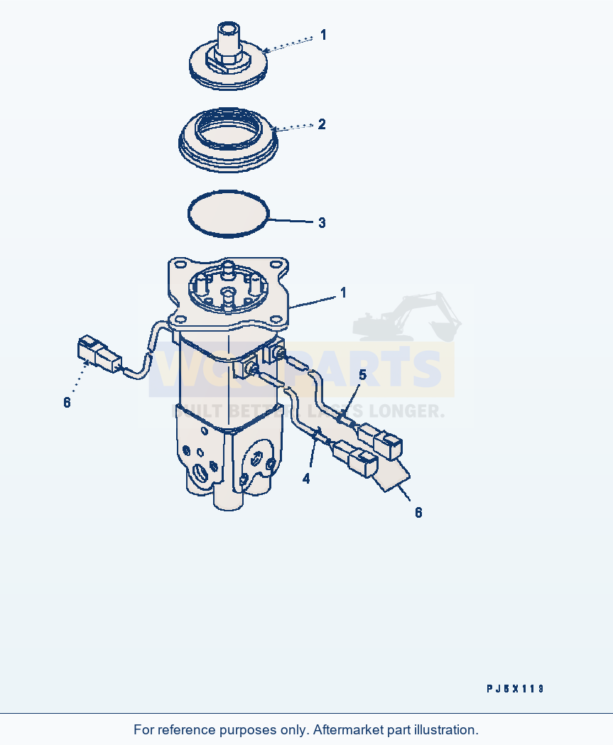 Komatsu WA320-5 Ppc Valve (For Mono Lever) (#B10229-) parts diagram