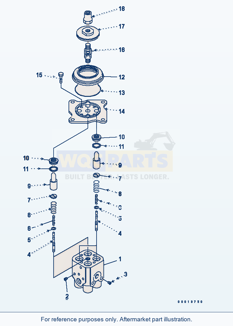 Komatsu WA320-5 Ppc Valve (For Mono+Mono Lever) (Attachment) parts diagram