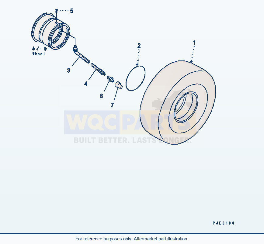 Komatsu WA320-5 Snow Tire (20.5-25-16Pr-L3, Tube Less) parts diagram