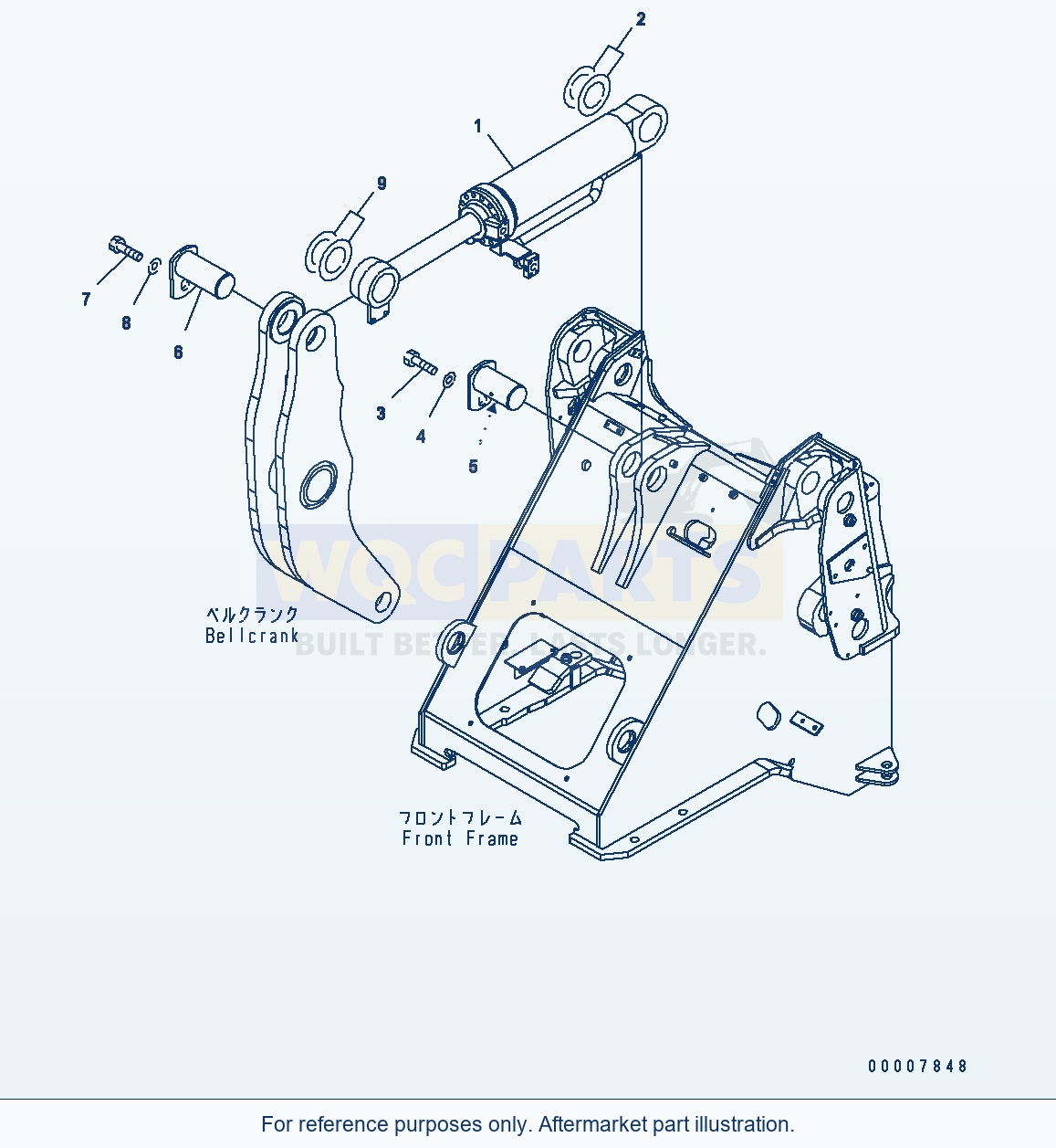 Komatsu WA320-5 Bucket Cylinder (For High Lift Boom) parts diagram