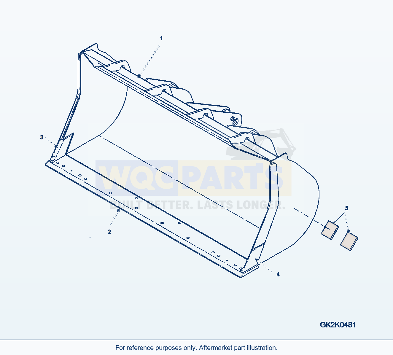 Komatsu WA320-5 Bucket (Without Teeth) (2.7Cbm) (Type-C) parts diagram