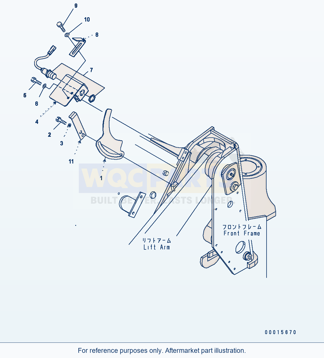 Komatsu WA320-5 Lift Arm And Bellcrank (Boom Kick-Out) parts diagram