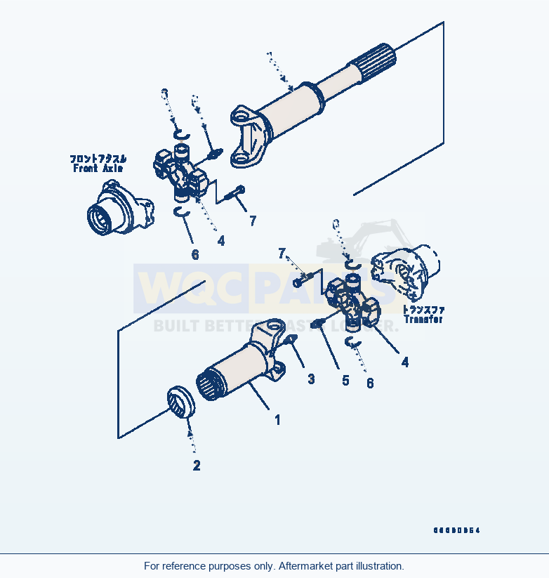 Komatsu WA320-5 Drive Shaft (Front) Serial B10001-UP parts diagram