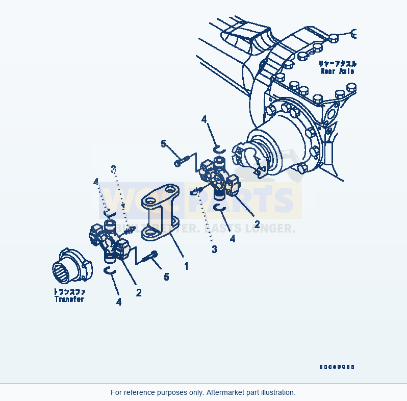 Komatsu WA320-5 Drive Shaft (Rear) Serial B10001-UP parts diagram
