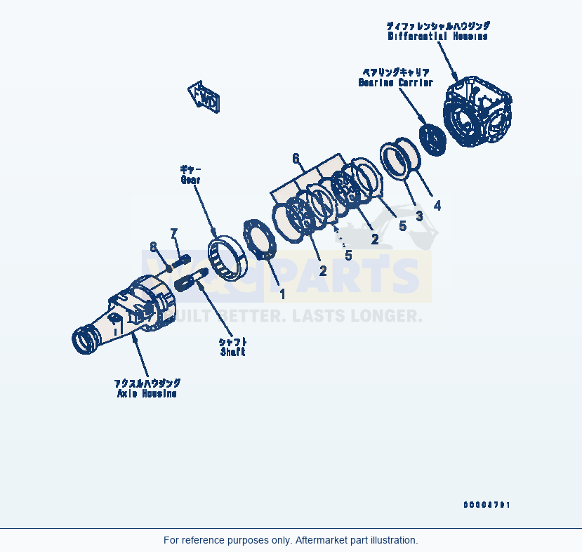 Komatsu WA320-5 Front Axle (Brake) Serial B10001-UP parts diagram