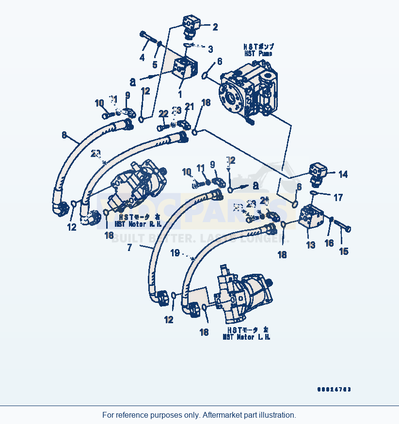 Komatsu WA320-5 Hst Oil Line (Main Line) Serial B10001-UP parts diagram