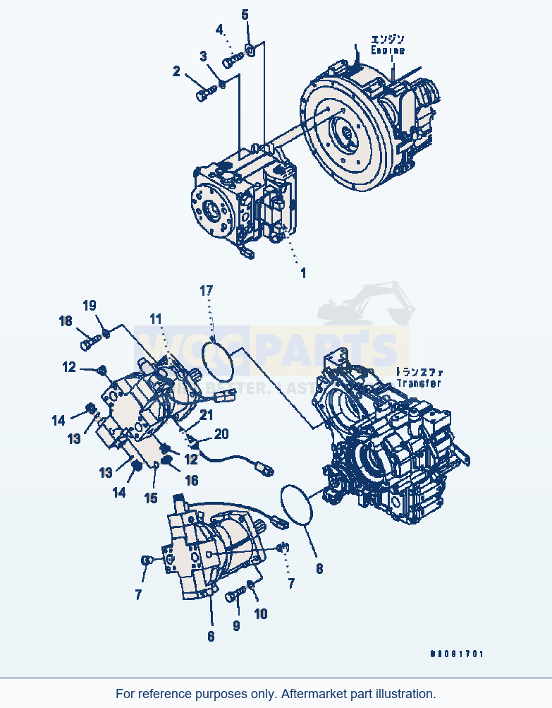 Komatsu WA320-5 Hst Pump (#B10349-) parts diagram