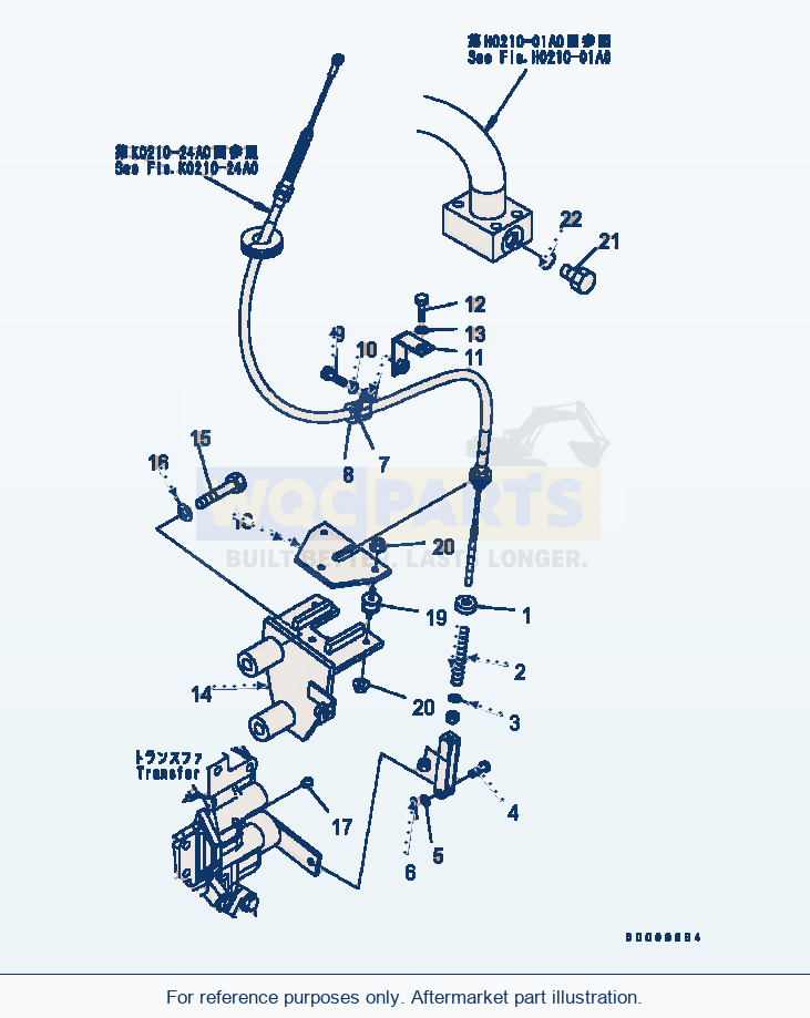 Komatsu WA320-5 Parking Brake Control Serial B10001-UP parts diagram