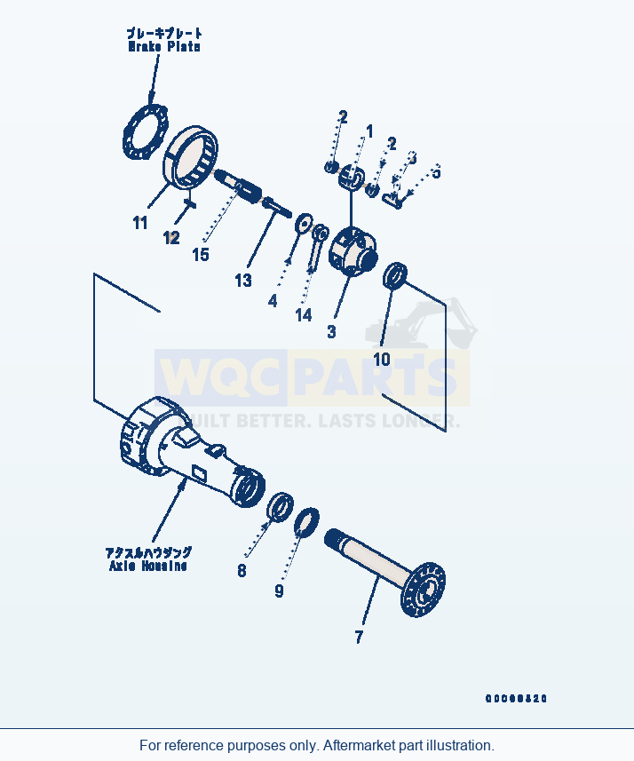 Komatsu WA320-5 Rear Axle (Final Drive) Serial B10001-UP parts diagram