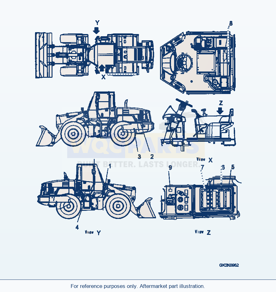 Komatsu WA320-5 Marks And Plates (German) parts diagram
