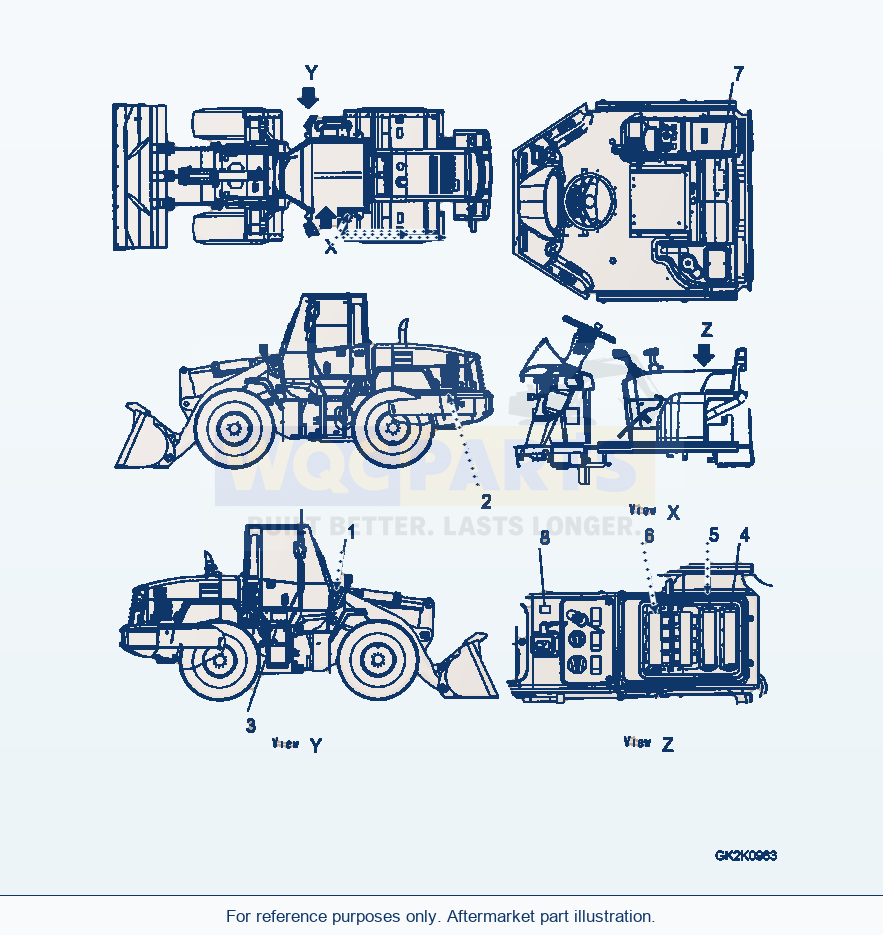 Komatsu WA320-5 Marks And Plates (Lettish) parts diagram
