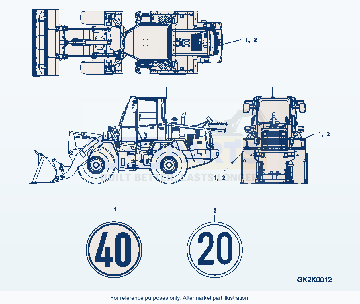 Komatsu WA320-5 Marks And Plates (Speed Limit) parts diagram