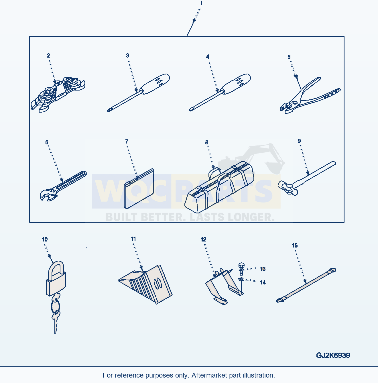 Komatsu WA320-5 General Tool Set parts diagram
