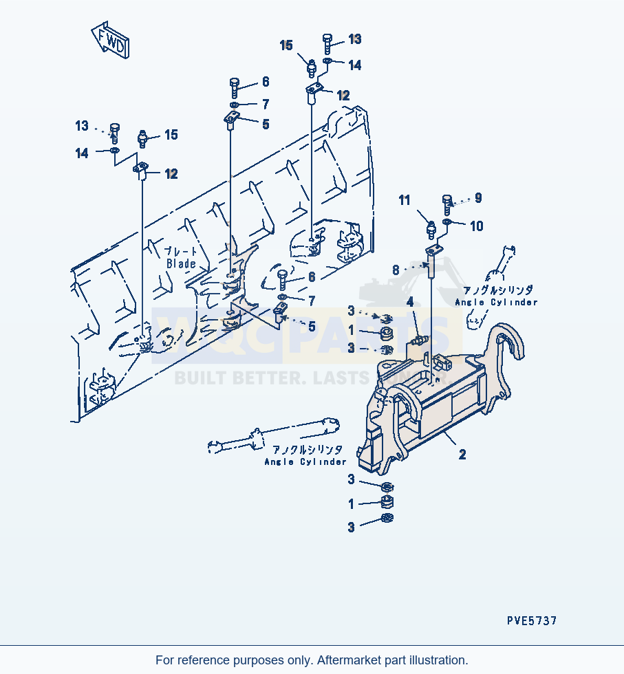 Komatsu WA320-5 Blade (Carrier) (With Multi Coupler P.A.P.) parts diagram