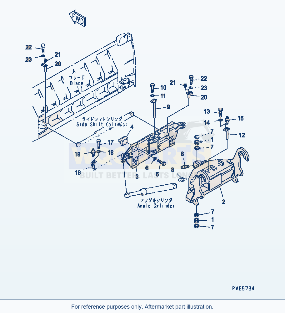Komatsu WA320-5 Blade (Carrier) (With Multi Coupler S.P.A.P.) parts diagram