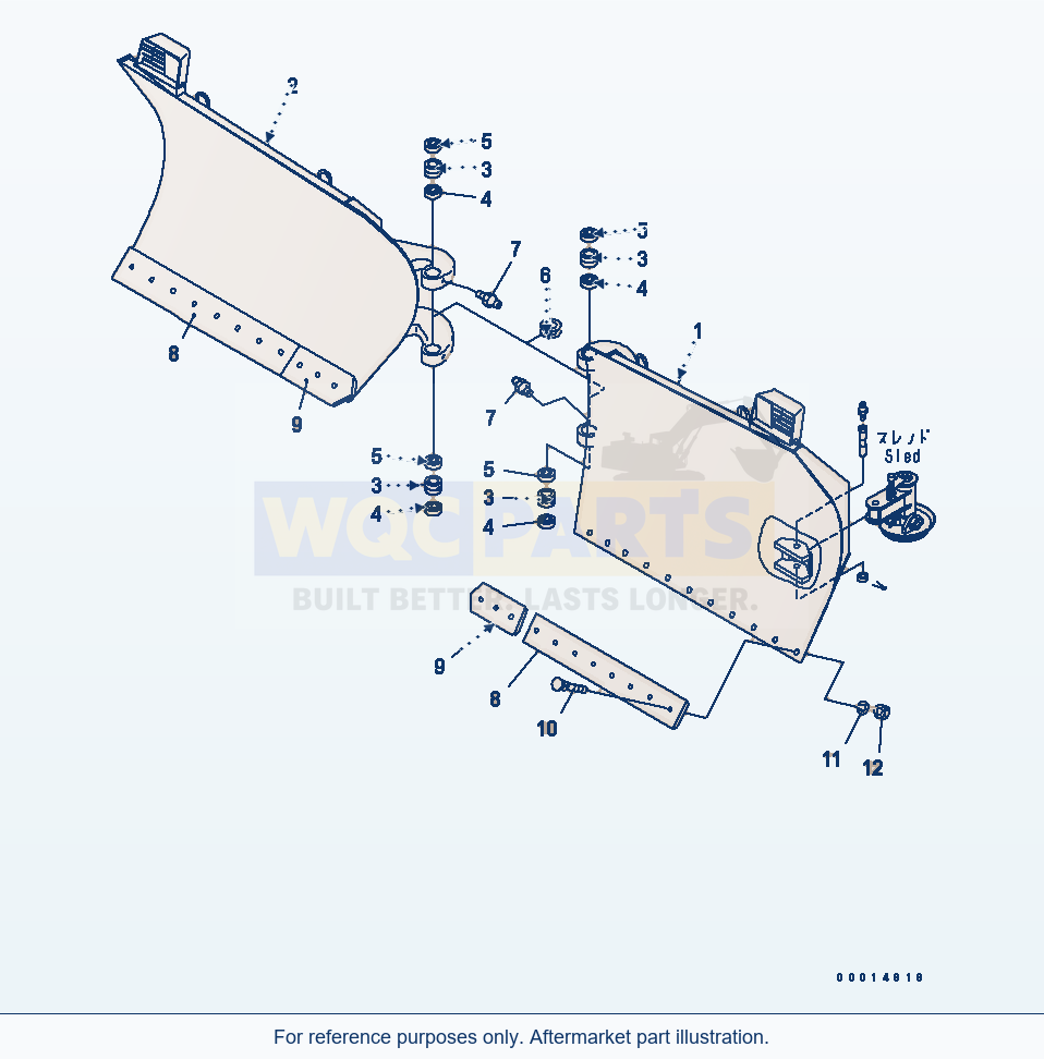 Komatsu WA320-5 Blade (With Multi Blade) parts diagram