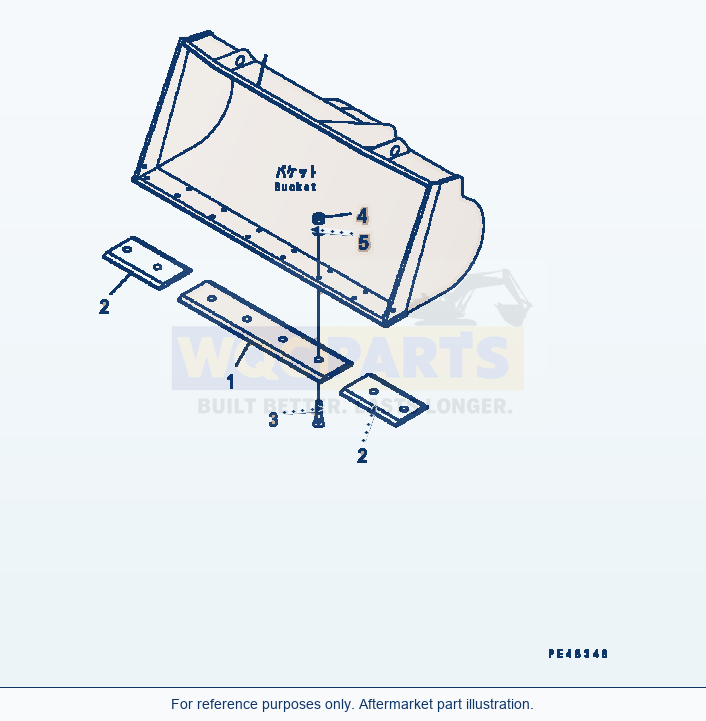 Komatsu WA320-5 Bolt On Cutting Edge Serial B10001-UP parts diagram