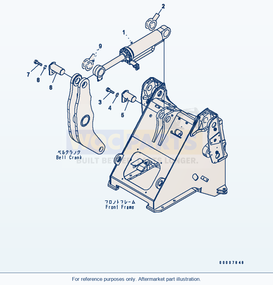 Komatsu WA320-5 Bucket Cylinder (For Remote Grease) parts diagram