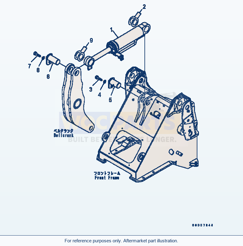 Komatsu WA320-5 Bucket Cylinder Serial B10001-UP parts diagram