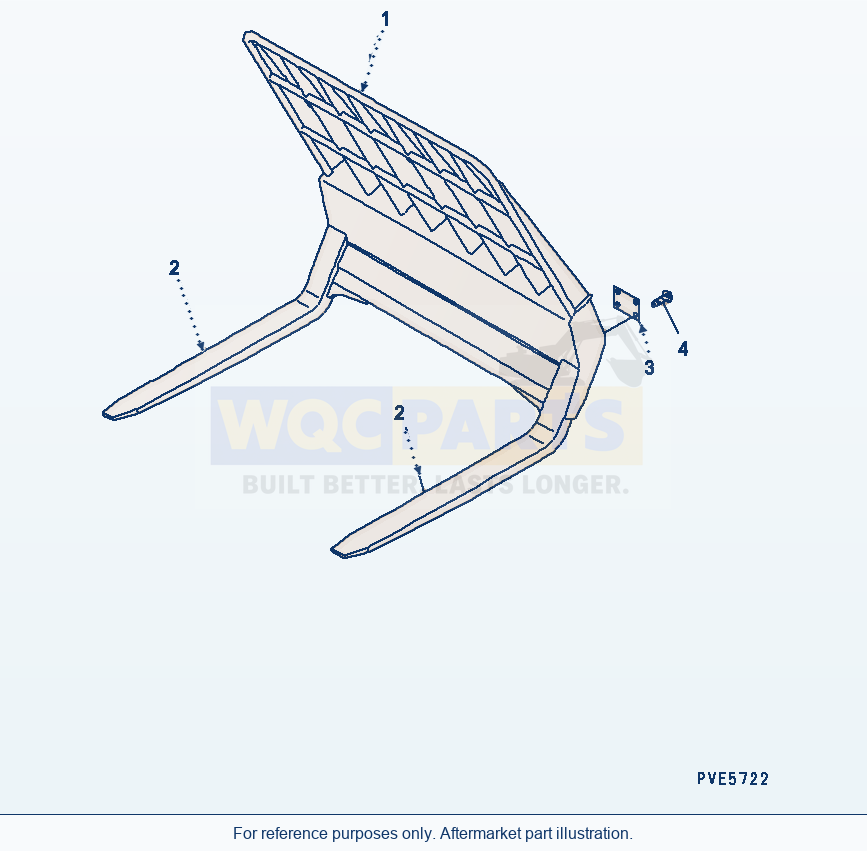 Komatsu WA320-5 Fork (Dumping Fork) parts diagram