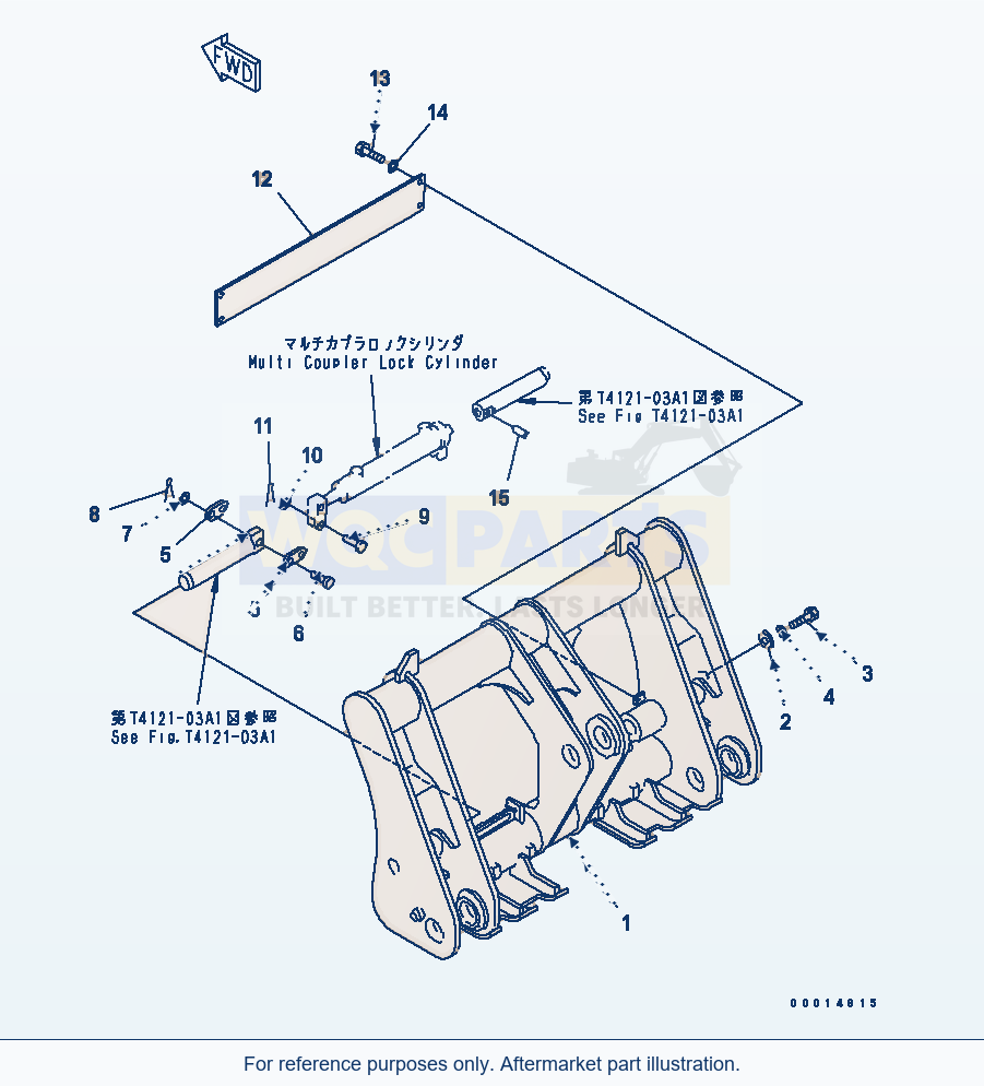 Komatsu WA320-5 Multi Coupler (With P.A.P.) (With S.P.A.P.) parts diagram