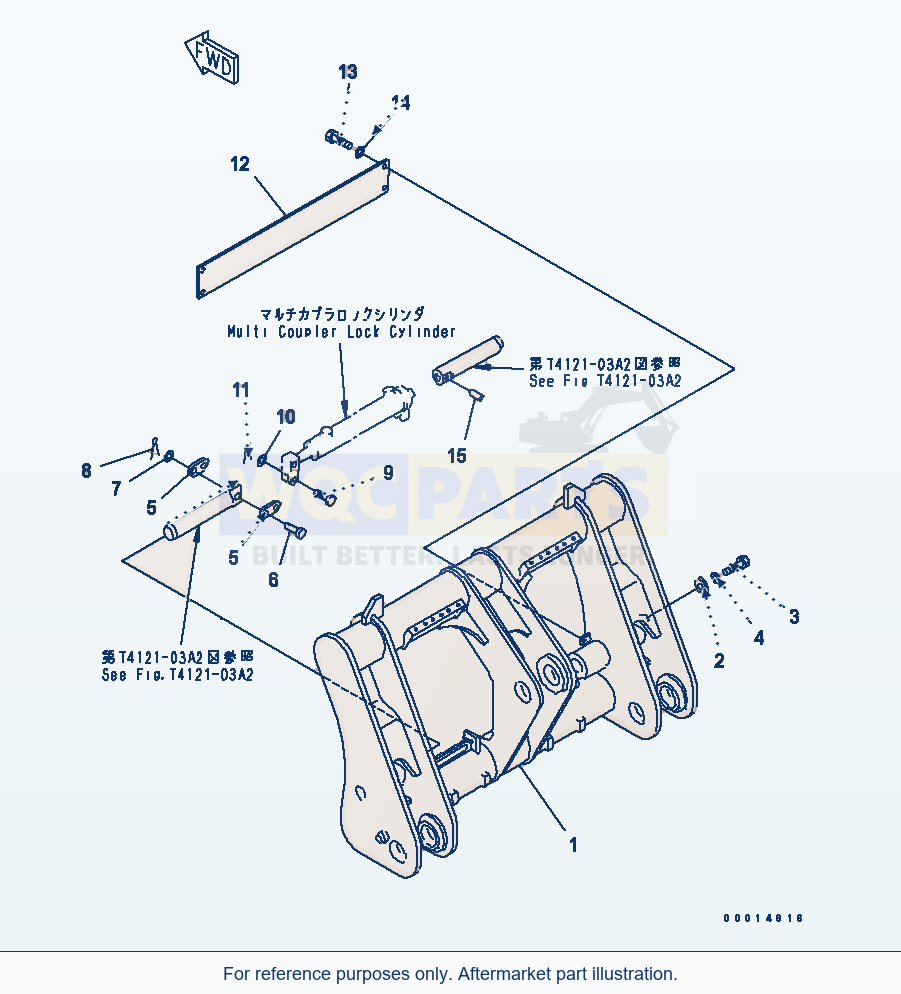 Komatsu WA320-5 Multi Coupler (With Power Tilt) parts diagram