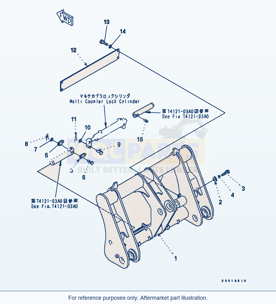 Komatsu WA320-5 Multi Coupler parts diagram