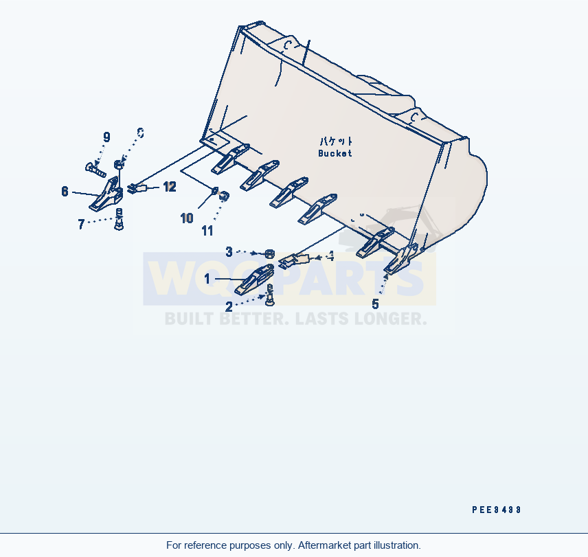 Komatsu WA320-5 Tooth parts diagram